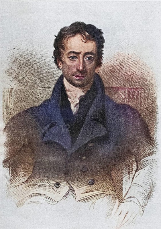 Charles Lamb, (penname Elia) 1775-1834, English essayist, illustration from the book The Masterpiece Library of Short Stories, Historical, digitally restored reproduction from a 19th century original, Record date not stated