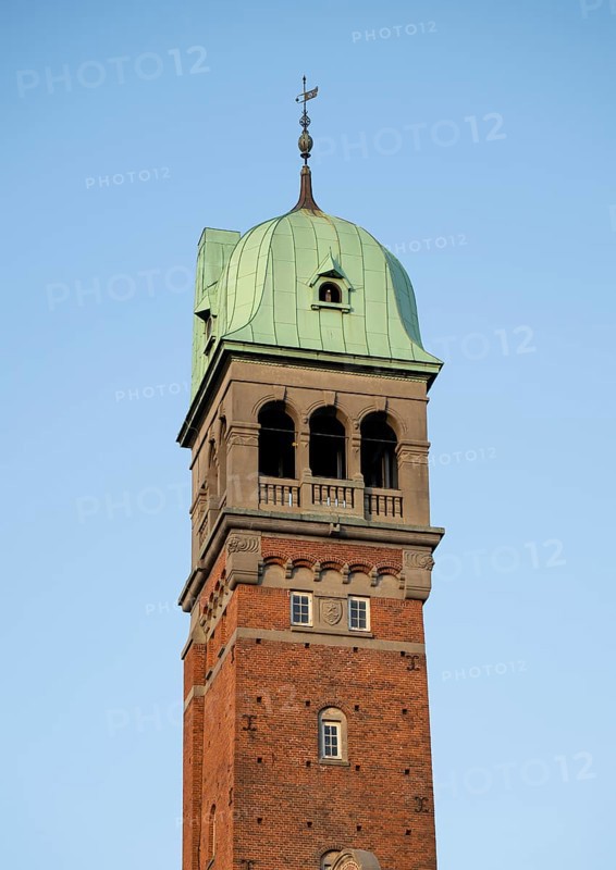 Tower of the former Hotel Bristol, built by Vilhelm Vischer, City Hall Square or Rådhuspladsen, Copenhagen, Denmark, Europe