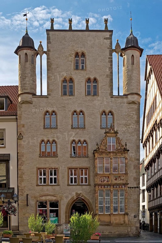 Tempelhaus, Gothic patrician house on the historic market square, Old Town, Hildesheim, Lower Saxony, Germany, Europe