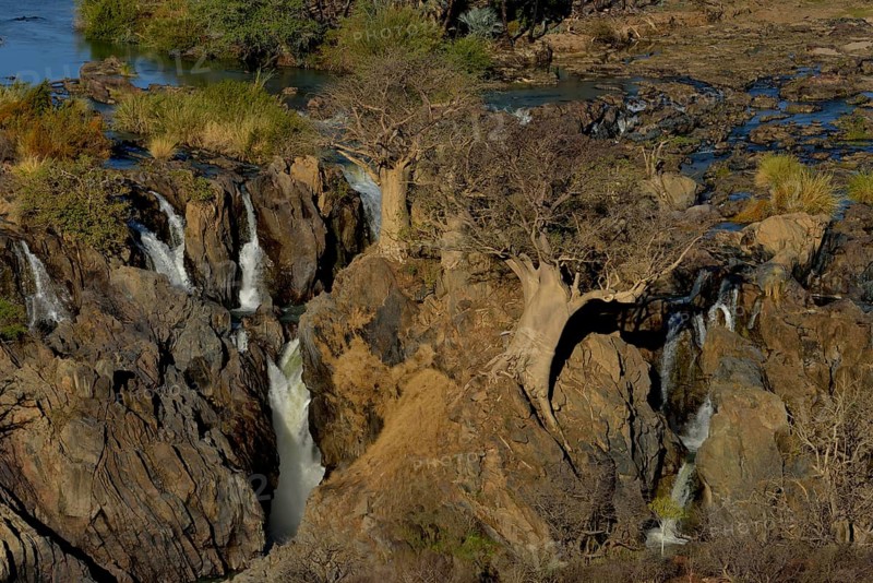 Epupa Falls, waterfalls of the Kunene River on the Namibian-Angolan border, Kunene Region, Namibia, Africa