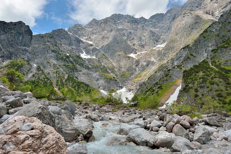 East wall of the Watzmann, Upper Bavaria, Bavaria, Germany, Europe