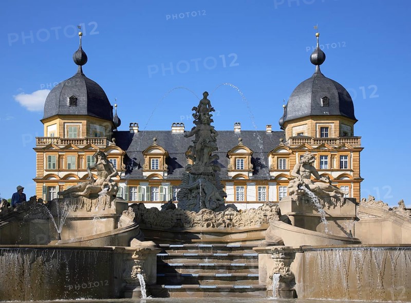 Seehof Castle, summer residence of the Bamberg prince-bishops, Memmelsdorf, Bamberg district, Upper Franconia, Bavaria, Germany, Europe