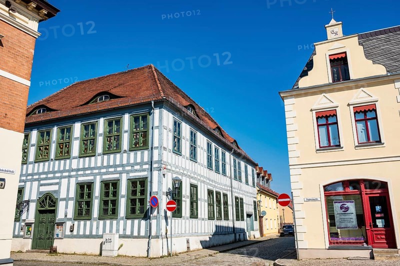 Museum of local history and town library at the pottery market, Dahme Mark, Brandenburg, Germany, Europe