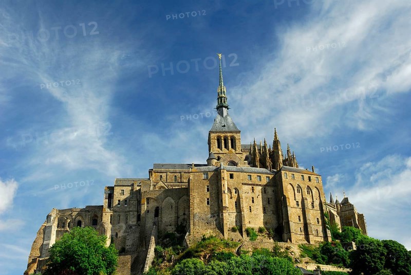 Monastery Island Mont Saint Michel, St., Normandy, France, Europe
