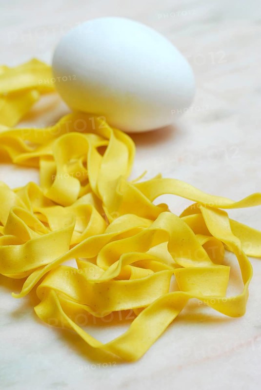 Fettuccine with saffron, and egg, ribbon noodles, pasta