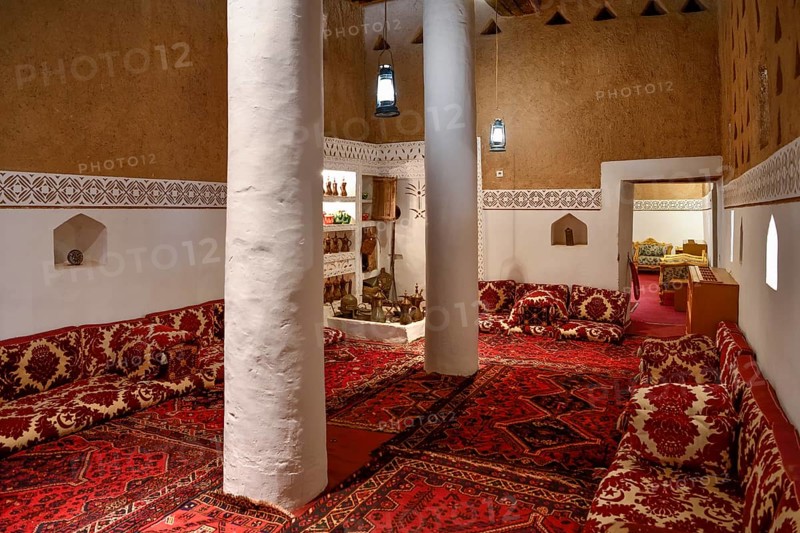 Interior of the Al Masmak Fort, historic fortress dating from 1865, in the old city of Riyadh, Saudi Arabia, Asia