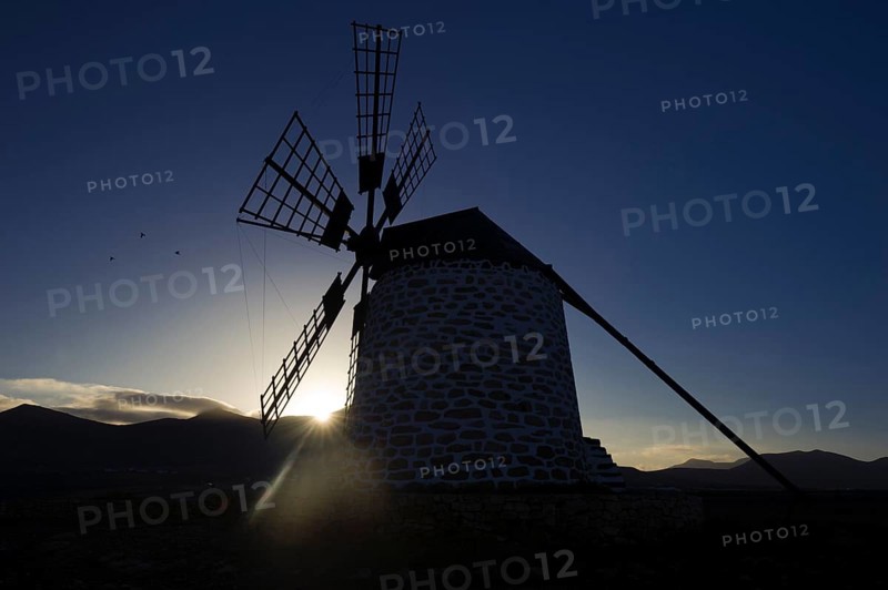 Fuerteventura, Canary Islands, Windmill in Tefia, Spain, Europe