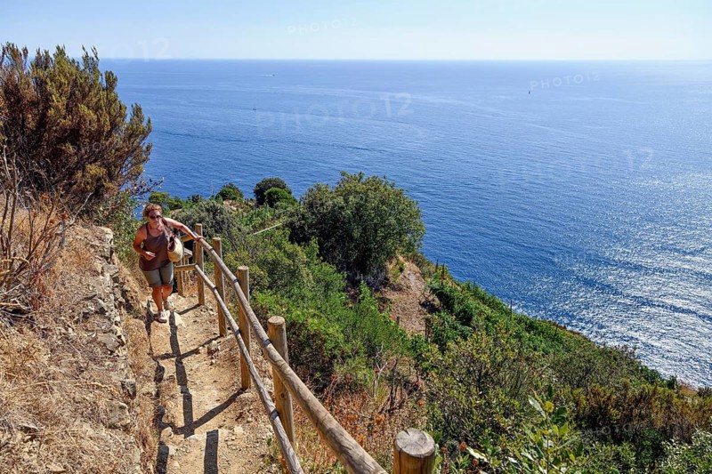 Hiking trail from Riomaggiore to Manarola, Cinque Terre, Province of La Spezia, Liguria, Italy, Europe
