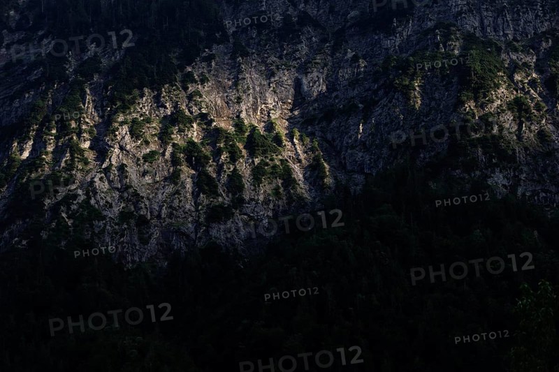 The Kaiser Mountains glow in the sunset in Kufstein, 10.07.2024