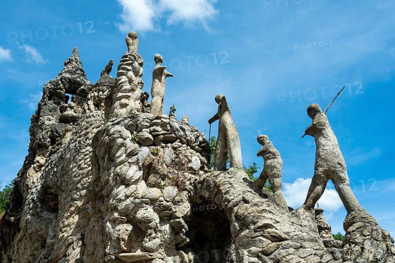Hauterives. Postman Ferdinad Cheval's Ideal Palace, naive art, Drôme, Auvergne-Rhone-Alpes, France, Europe