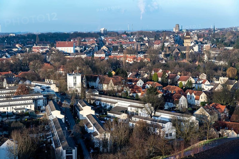 Schüngelberg housing estate, former colliery housing estate, new development area, from 1993, built as part of the IBA, Buer district, Gelsenkirchen, North Rhine-Westphalia, Germany, Europe