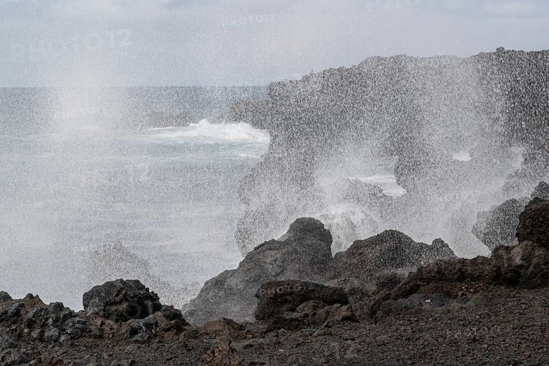 Surf, Los Hervideros, Lanzarote, Canary Islands, Spain, Europe