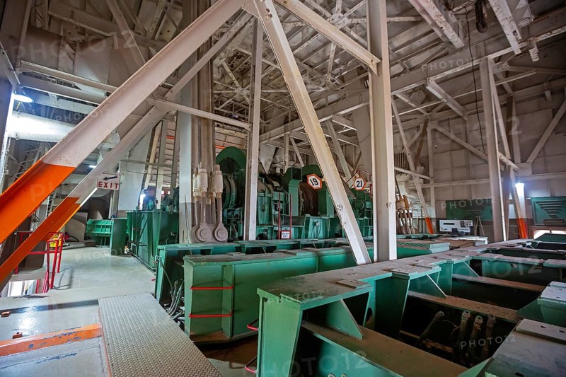 West Mineral, Kansas, The interior of Big Brutus, the world's largest electric shovel. The machine was built by Bucyrus-Erie for the Pittsburg and Midway coal mining company. It ran 24 hours a day from 1963 to 1974. It is now a tourist attraction