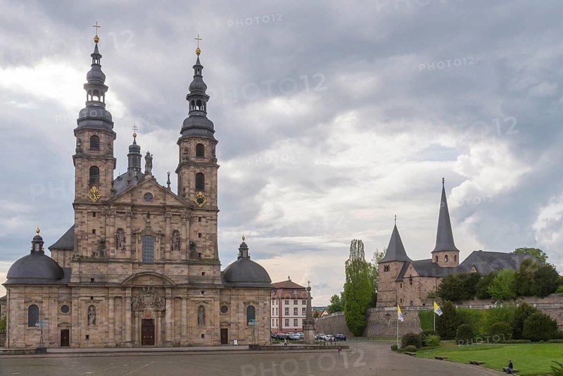 St Salvator's Cathedral in Fulda (High Cathedral of Fulda) and St Michael's Church, Fulda, Rhön, Hesse, Germany, Europe