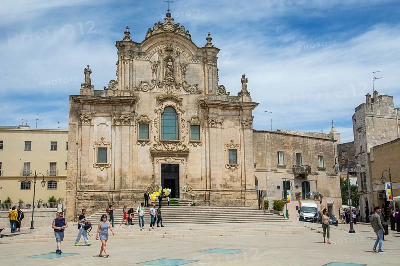 Church of San Francesco dAssisi in the historic city centre of Matera, Matera, capital in Basilicata, Southern Italy, Italy, Europe