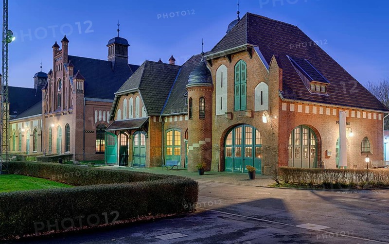 Zollern colliery horse stable illuminated Dortmund Germany