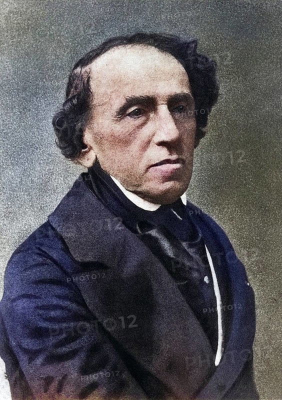 Giacomo Meyerbeer (1791-1864) (Jakob Liebmann Beer) German composer who settled in Paris and established himself as one of the leading composers of French grand opera. After a photograph by Nadar, pseudonym of Gaspard-Felix Tournachon (1820-1910), Historic, digitally restored reproduction from a 19th century original, Record date not stated