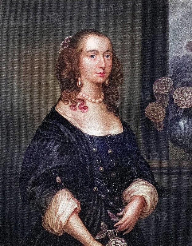 Anne Clifford, Countess of Pembroke, Dorset and Montgomery, 1590-1676, English landowner. From the book Lodge's British Portraits published in London 1823, Historical, digitally restored reproduction from a 19th century original, Record date not stated