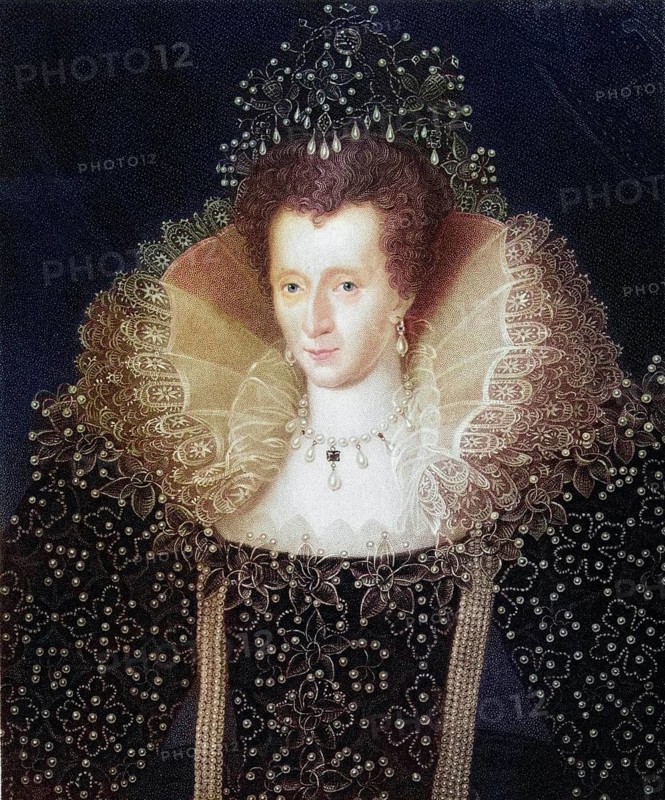 Elizabeth I, 1533-1603, Queen of England. From the book Gallery of Portraits, published in 1833, Historic, digitally restored reproduction from a 19th century original, Record date not stated
