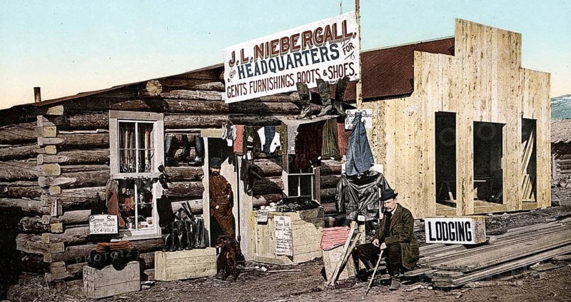 A pioneer merchant, Colorado, United States of America, USA, digitally restored reproduction from a 19th century original, record date not stated, A pioneer merchant, United States of America, digitally restored reproduction from a 19th century original, record date not stated, North America
