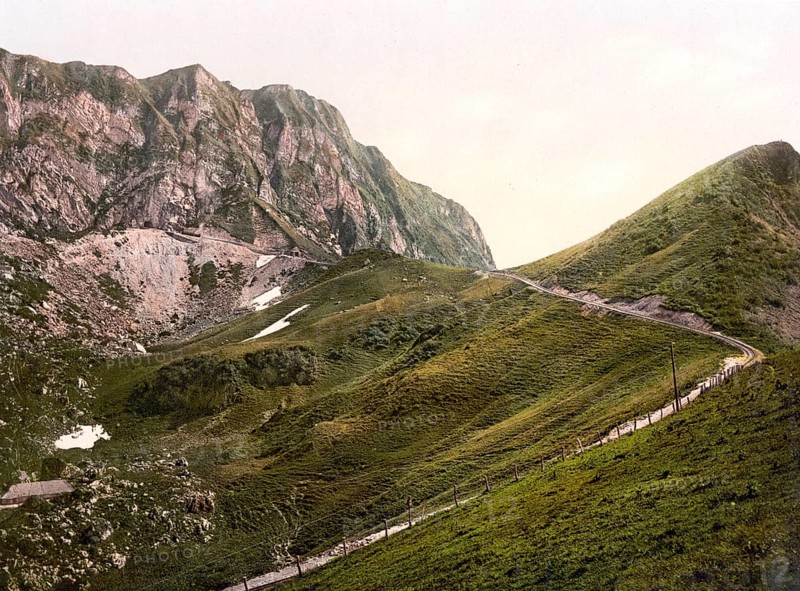 Rochers de Naye, Lake Geneva, Switzerland, Historic, digitally restored reproduction from a 19th century original, Record date not stated, Geneva Lake, Switzerland, Historic, digitally restored reproduction from a 19th century original, Record date not stated, Europe