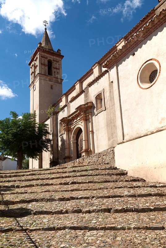Iglesia de San Juan Bautista, church in Linares de la Sierra, Sierra de Aracena, Huelva province, Spain, Europe