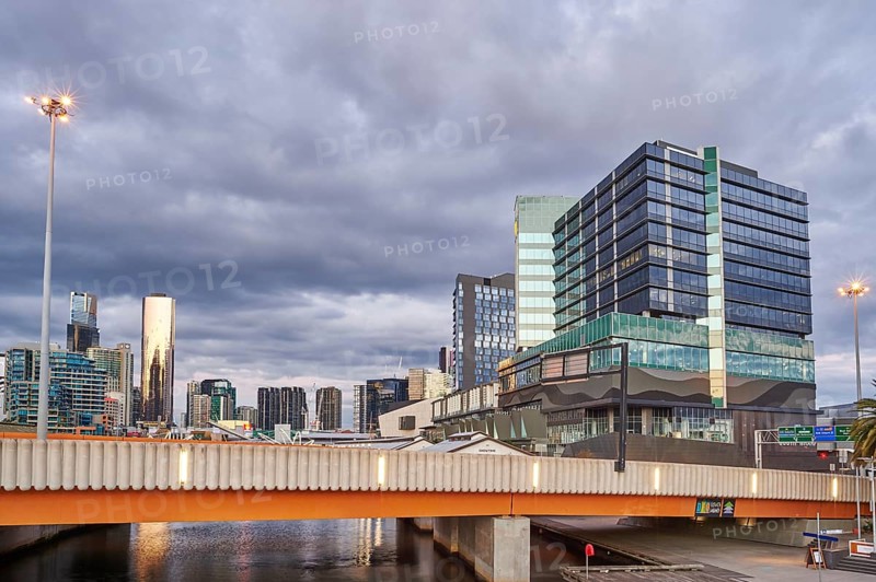Landscape of Melbourne south wharf skyline at Docklands the yarra river at spring, Australia, Oceania