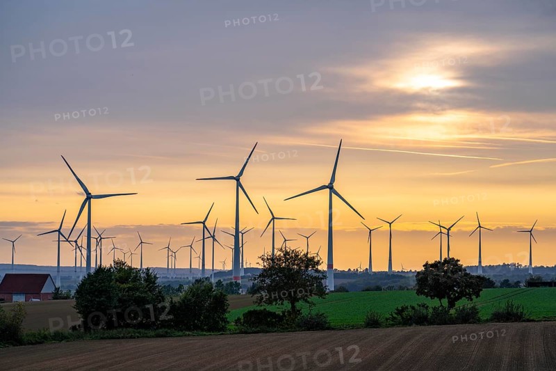 Wind farm, south of the village of Helmern, belongs to Bad Wünnenberg, Paderborn district, OWL, North Rhine-Westphalia, Germany, Europe