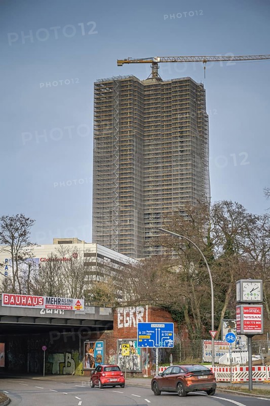 Construction site residential building Überlin, Steglitzer Kreisel, Schlossstraße, Steglitz, Berlin, Germany, Europe