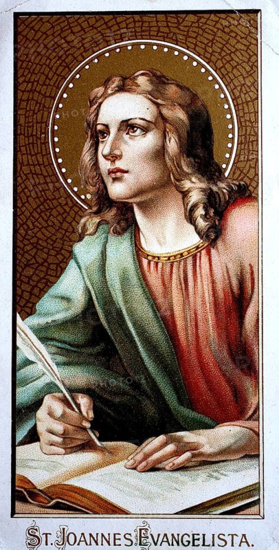 Saint's picture, St John the Evangelist, Austria, 1910, historical, digital reproduction of an original from the 19th century, Europe