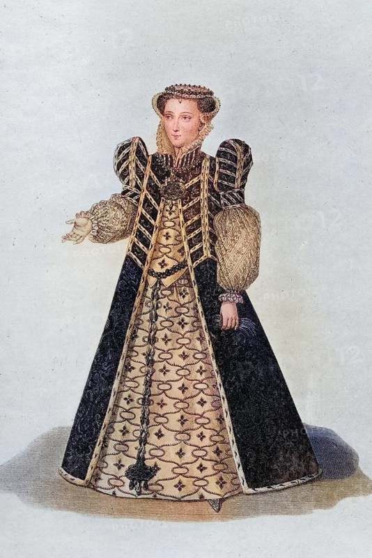Caterina Maria Romula de' Medici, Catherine de Medicis, German Katharina von Medici, (born 13 April 1519 in Florence, died 5 January 1589 in Blois) was Princess of Urbino and sovereign Countess of Auvergne in her own right, Historical, digitally restored reproduction from a 19th century original, Record date not stated