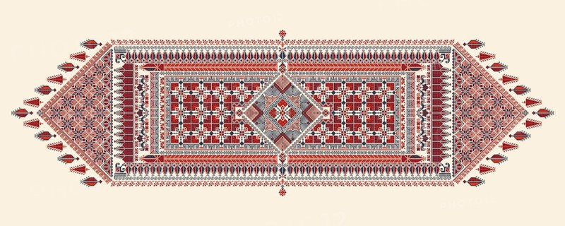 Tatreez, decorative Palestinian embroidery symbol