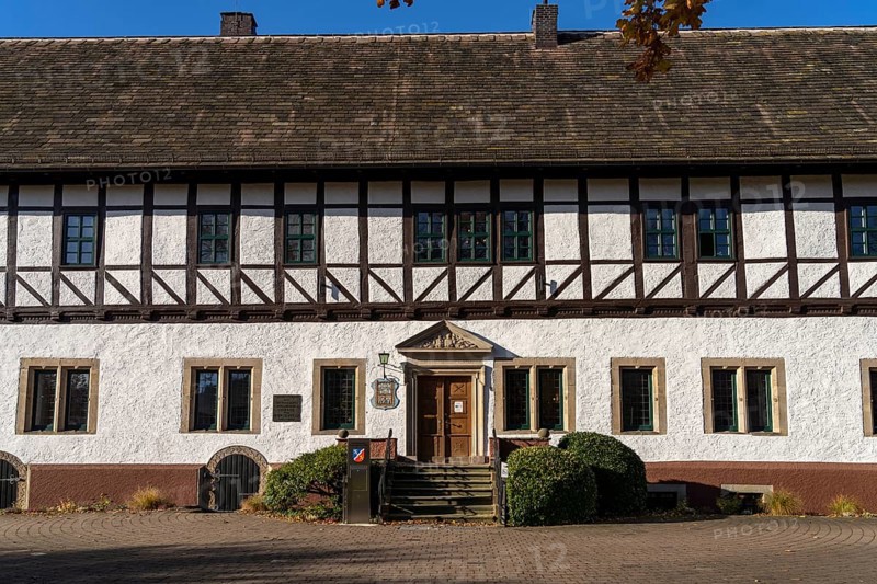 The town hall in Münchhausen Castle in Bodenwerder, Lower Saxony, Germany, Europe