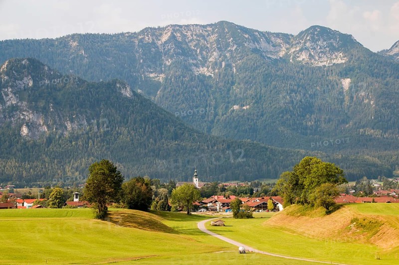 View of the municipality of Inzell, Bavaria, Germany, Europe