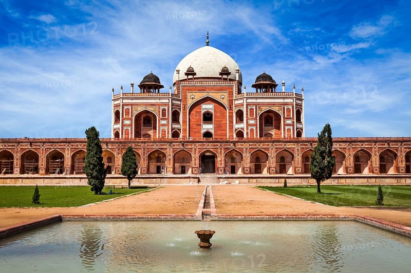 Humayun's Tomb. Delhi, India. UNESCO World Heritage Site. Frontal View