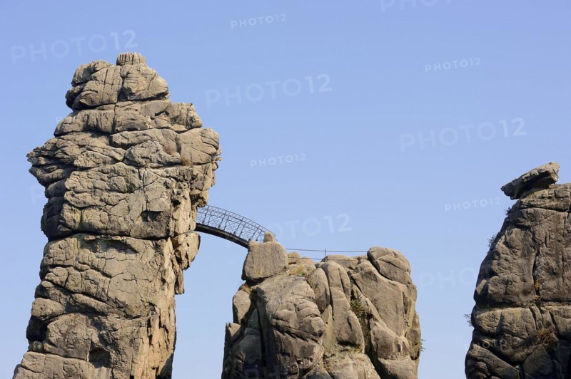 Externsteine, Teutoburg Forest, Horn-Bad Meinberg, North Rhine-Westphalia, Germany, Europe