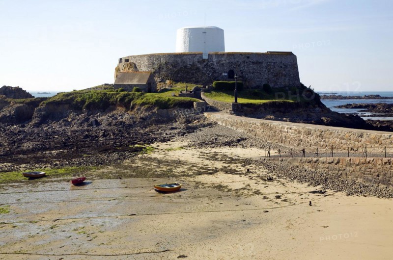 Built in 1804 Fort Grey is a napoleonic period martello tower which now houses a shipwreck museum, Guernsey, Channel Islands, Europe