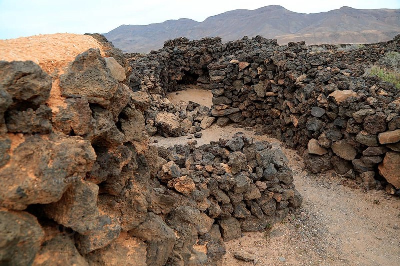 Ruins of pre-Spanish Mahos village, Poblado de la Atalayita, Pozo Negro, Fuerteventura, Canary Islands, Spain, Europe