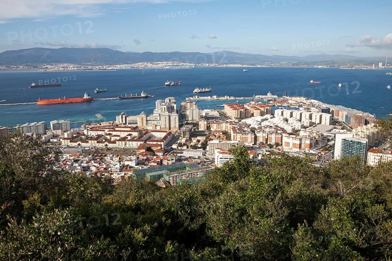 High density modern apartment block housing, Gibraltar, British overseas territory in southern Europe, Europe