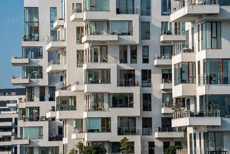 Residential buildings, apartment buildings, condominiums, at the harbour, Havneholmen, near Sydhavnen, Copenhagen, Denmark, Europe