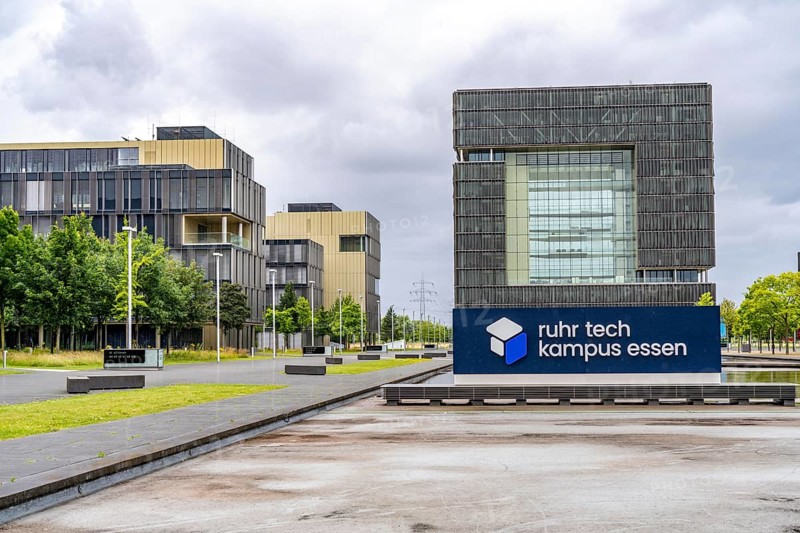 Site of the ruhr tech campus essen, formerly known as thyssenkrupp Quartier, corporate headquarters, Essen North Rhine-Westphalia, Germany, Europe