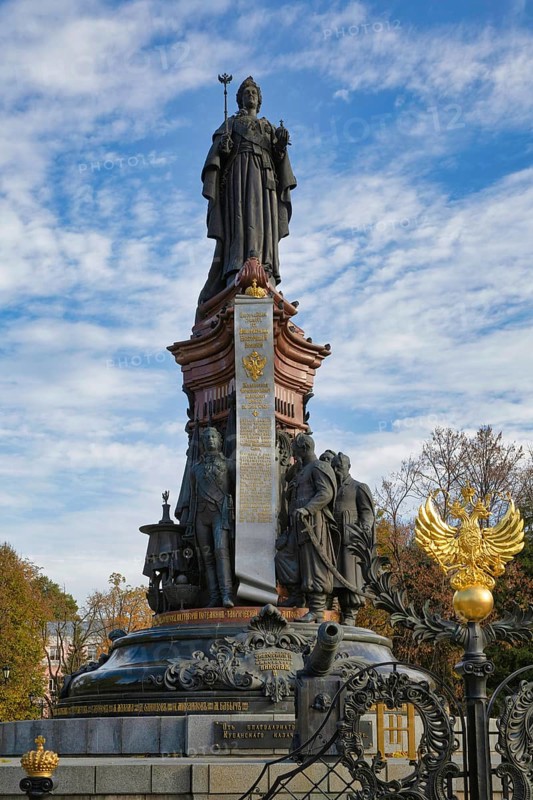 Monuments to Empress Catherine II. Krasnodar. Russia