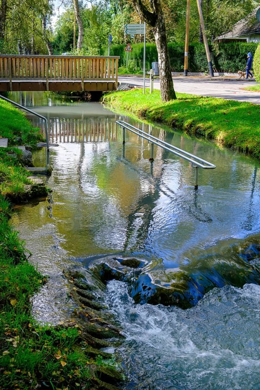 Am Gröbenbach, Gröbenzell, Dachauer Moos, Upper Bavaria, Bavaria, Germany, Europe