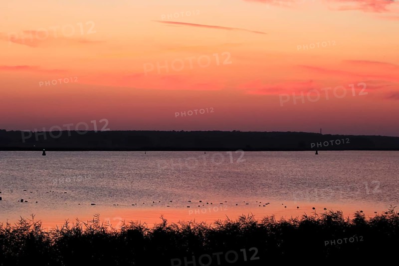Evening sky at the Baltic Sea near Peenemünde, September, Mecklenburg-Western Pomerania, Germany, Europe