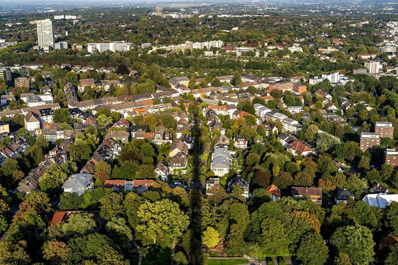 View over the north-east of Dortmund, district Ramberg, Körne, North Rhine-Westphalia, Germany, shadow of the Florian Tower, Europe