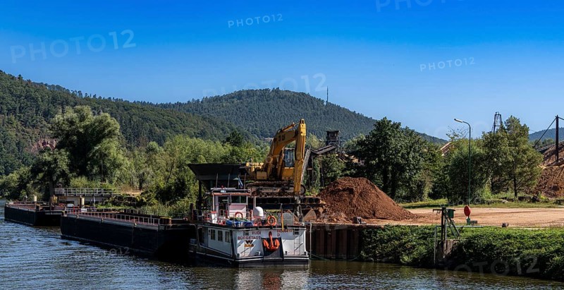 Old gravel and sand works on the River Main between Miltenberg and Freudenstadt, Bavaria, Germany, Europe