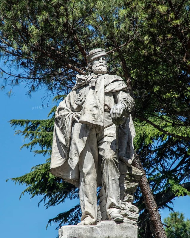 Statue of Giuseppe Garibaldi in Pesaro, Marche region, Italy, Europe