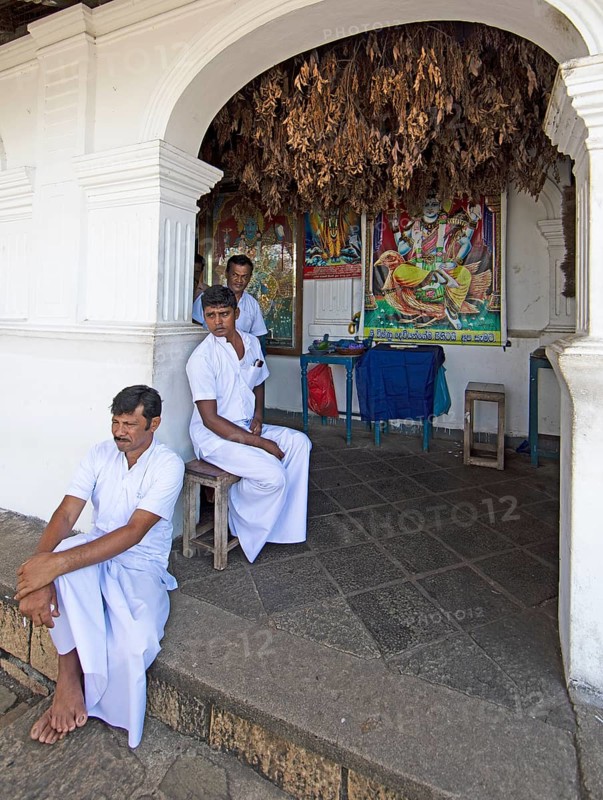 Temple guard at the Dambulla Cave Temple, Dambulla, Central Province, Sri Lanka, Asia