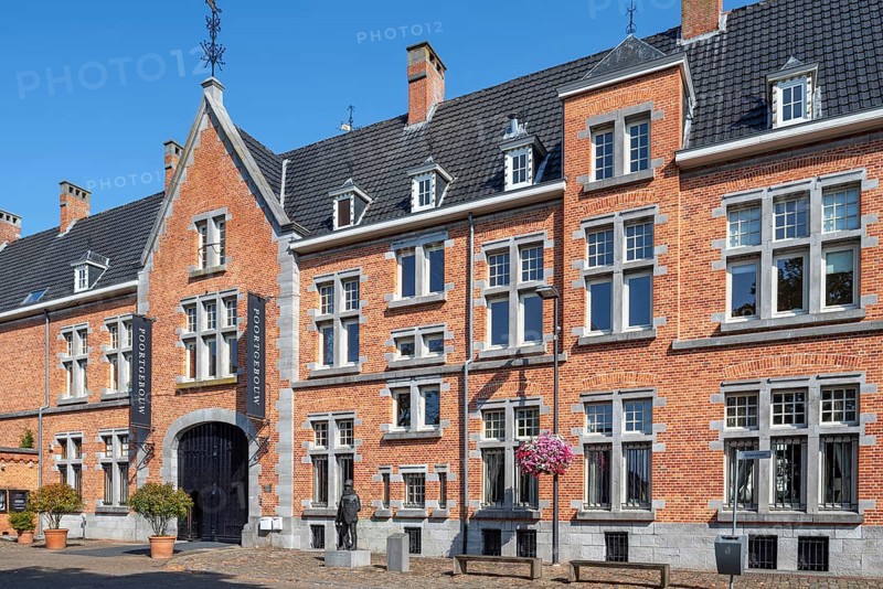 Restaurant Poortgebouw, former prison and mental hospital in the village Oud-Rekem near Lanaken, province of Limburg, Belgium, Europe