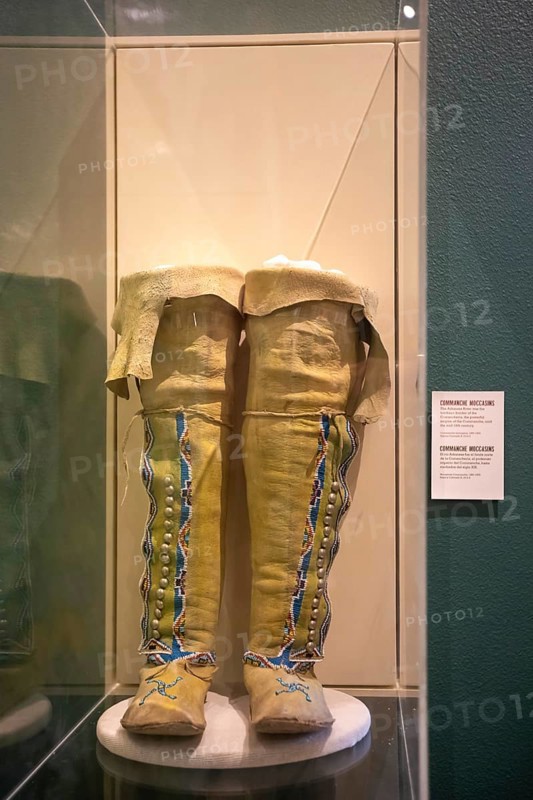 Pueblo, Colorado - El Pueblo History Museum showcases the region's many cultural and ethnic groups. Commanche moccasins are displayed. The Commanche lived south of the Arkansas River, which runs through Pueblo.